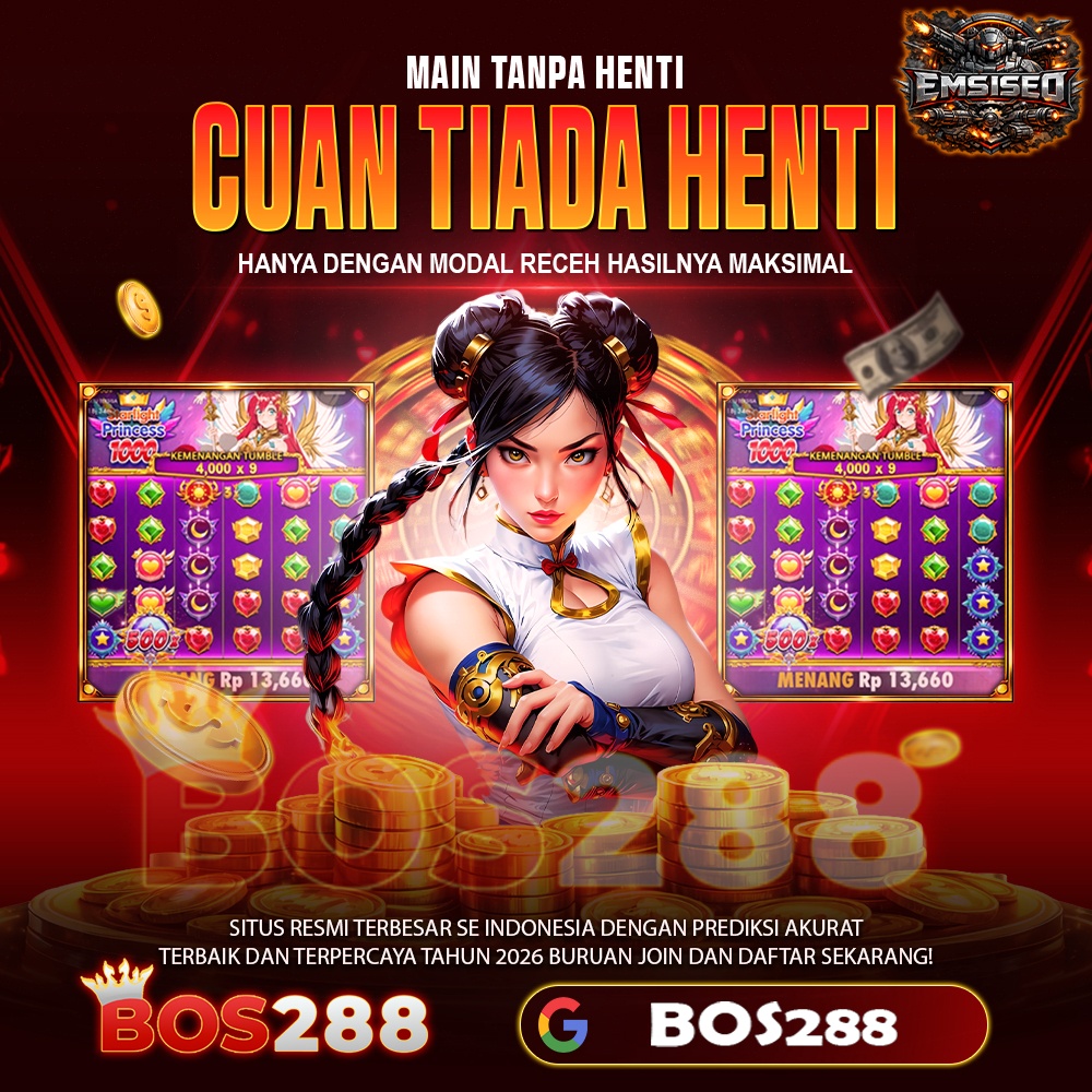 BOS288: Situs Bos Judi Toto Slot Gacor 4D Hari Ini Terpercaya Cuan Besar